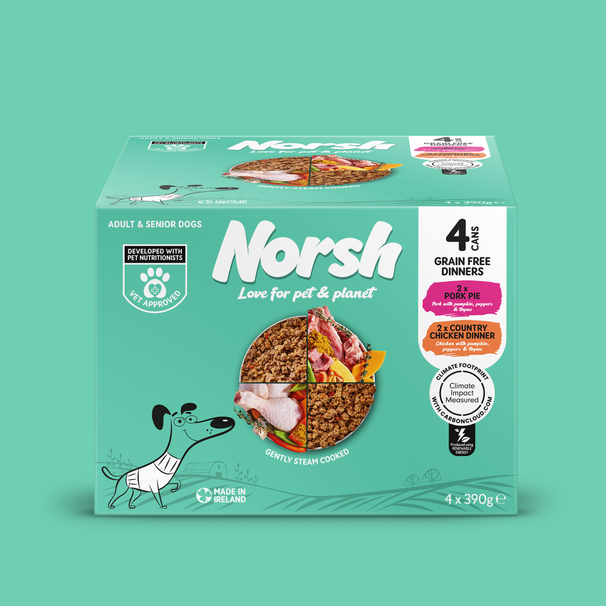 Grain Free Wet Dog Food | Pork & Chicken | Adult & Senior